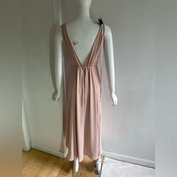 Show Me Your MuMu Womens Light Pink Jenn Maxi Dress V-neck Sleeveless Size S - Picture 7 of 11